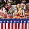 3 Pack 4th of July Plastic Table Skirts – Red, White & Blue Patriotic Disposable Table Skirts for Independence Day, Memorial Day, Veterans Day & 250th Anniversary Party Supplies